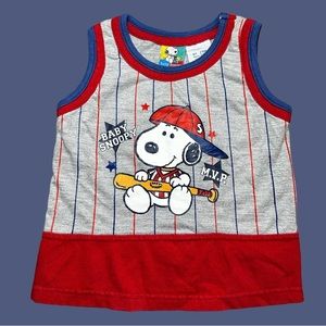 Vintage Baby Snoopy Baseball Tank